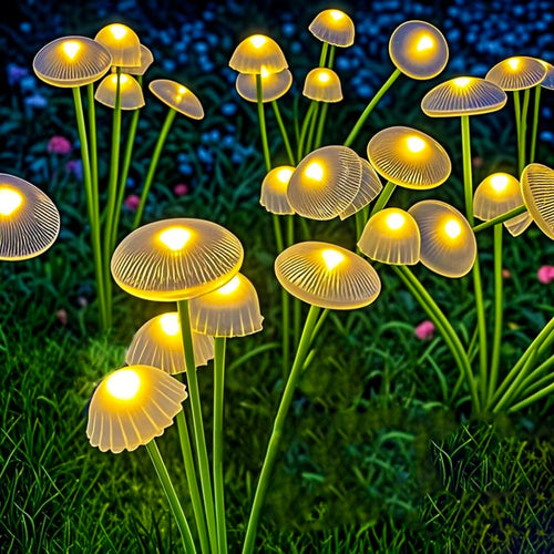 Solar Mushroom Garden Lights – No-Wiring, Auto on at Dusk