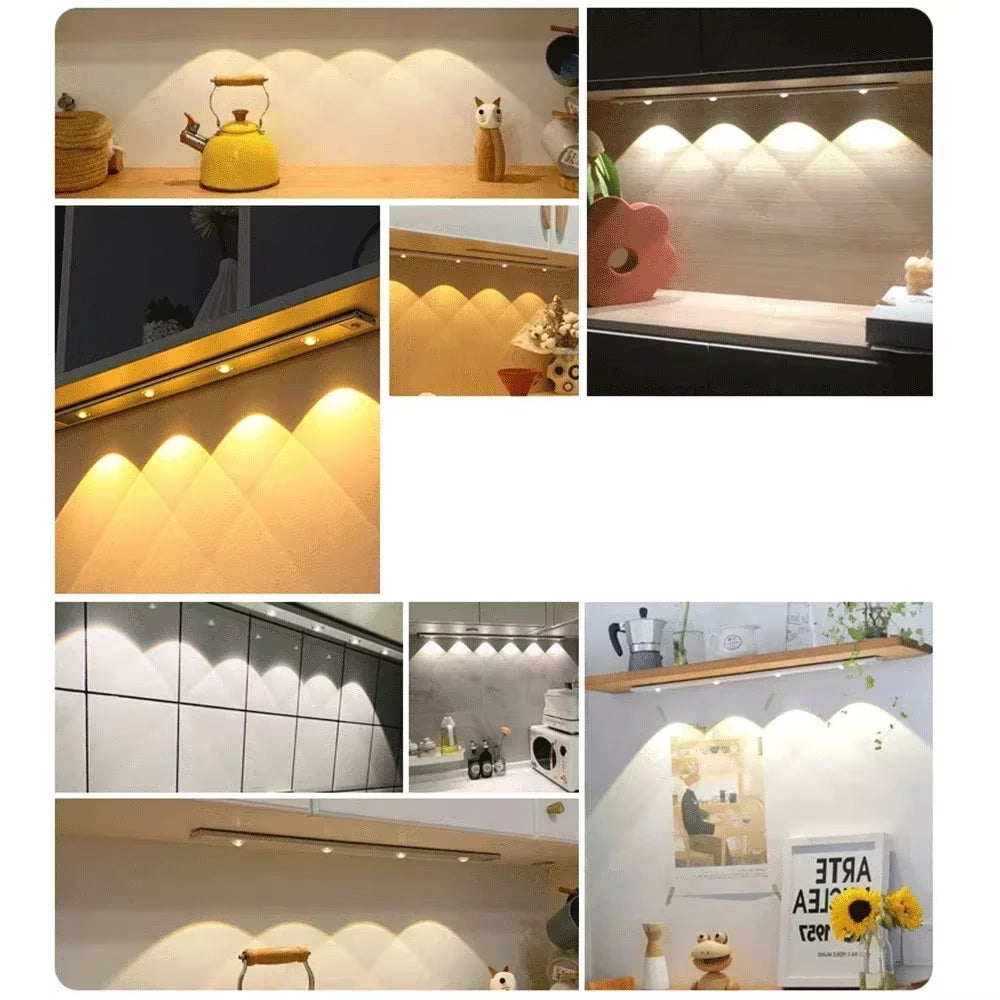 Motion Sensor LED Cabinet Light – Wireless, Rechargeable, Stick-On