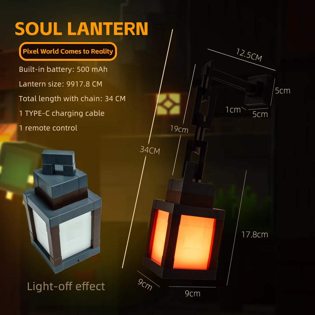 Pixel Lantern Night Light – Cordless, 16 Colors