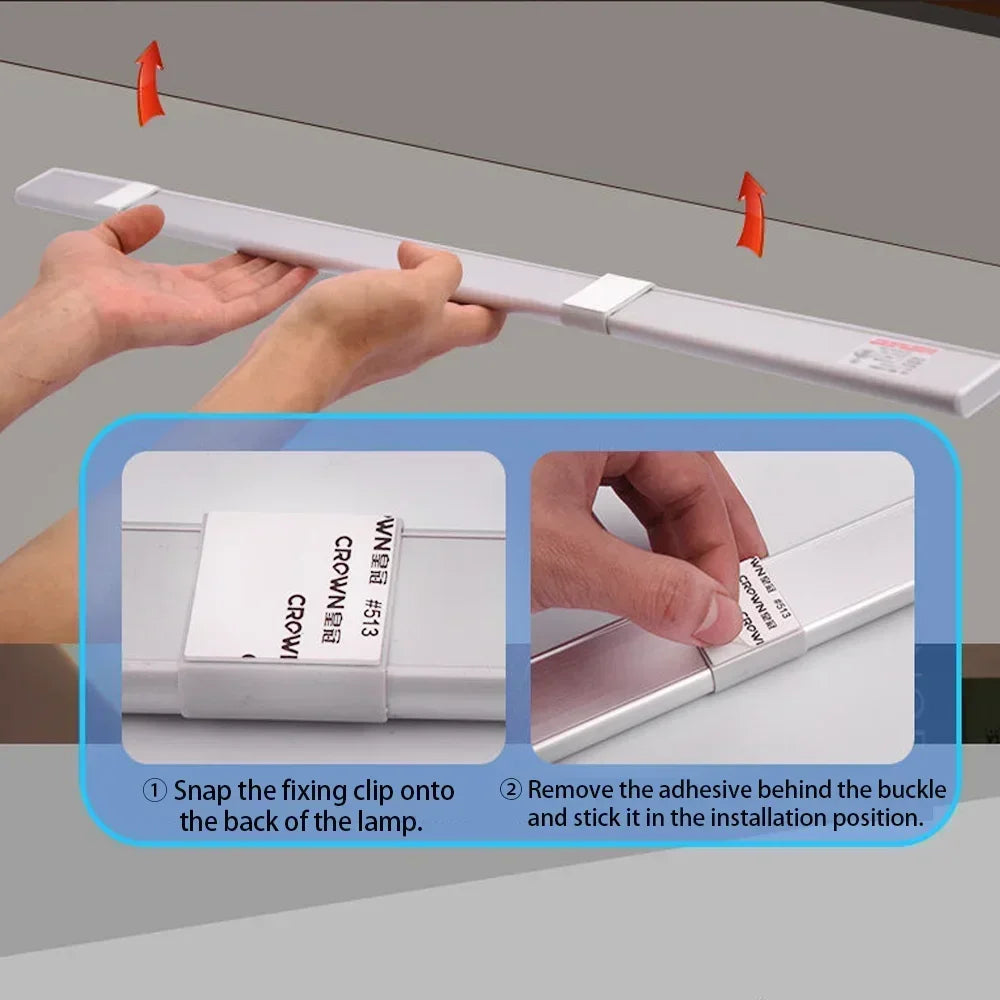 Stick-on installation, no tools