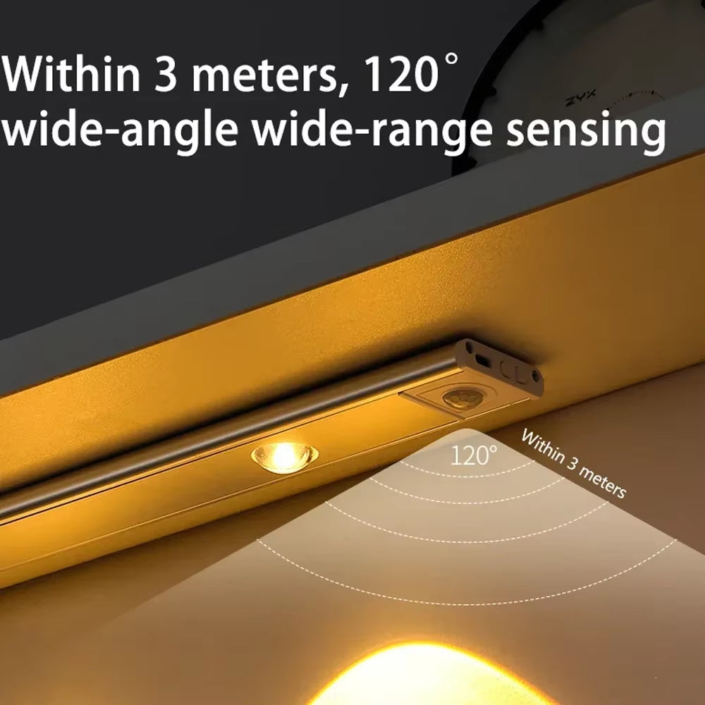 Motion Sensor LED Cabinet Light – Wireless, Rechargeable, Stick-On
