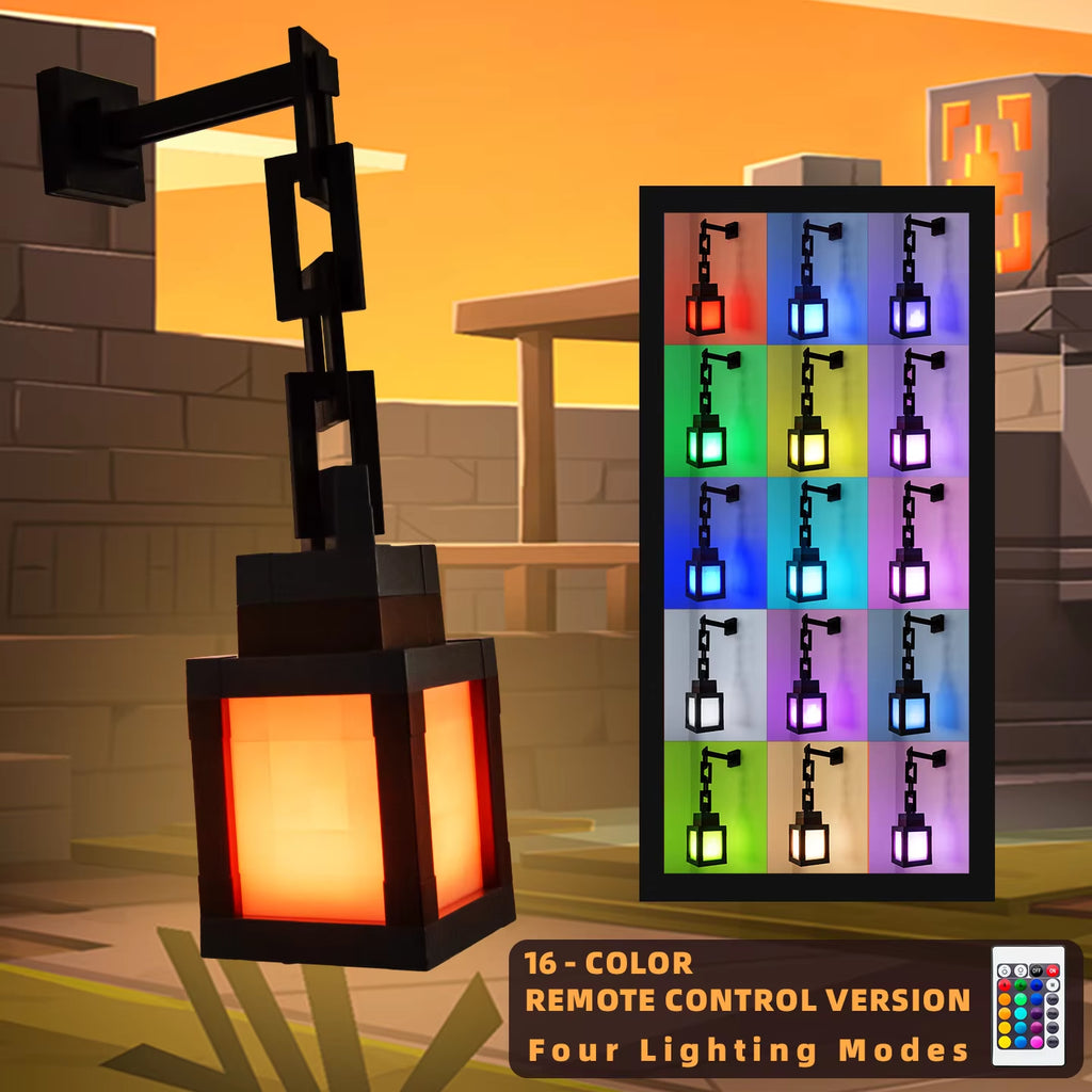 Pixel Lantern Night Light – Cordless, 16 Colors