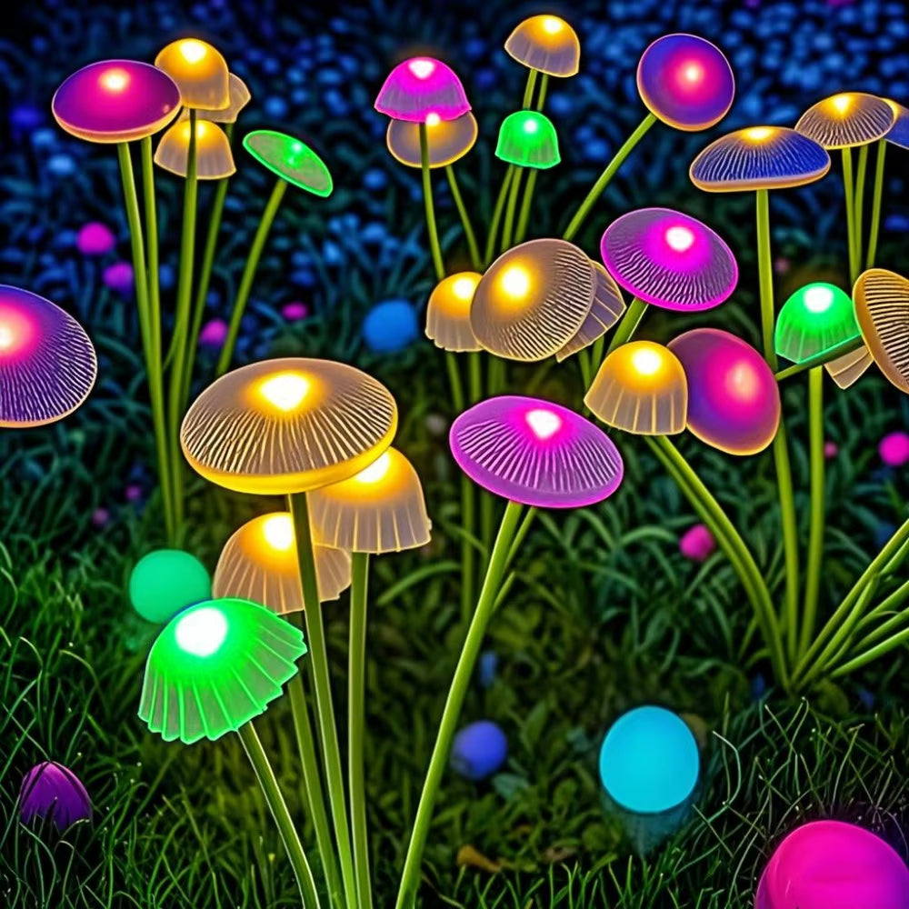 Solar Mushroom Garden Lights – No-Wiring, Auto on at Dusk